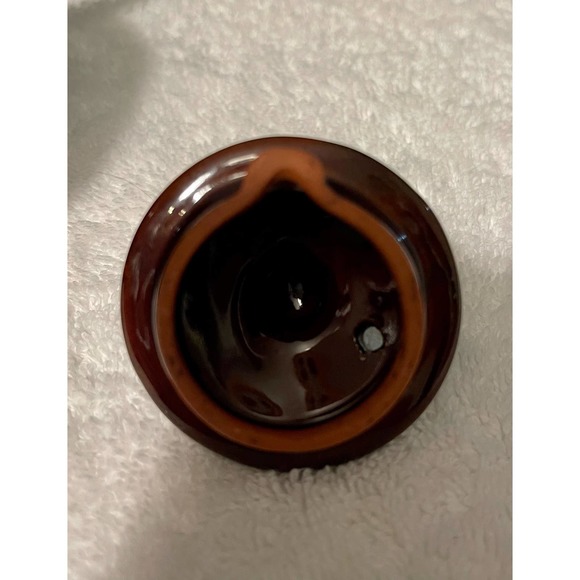 Vintage Moriage Redware Brown Betty Teapot w/ Lid Hand Painted Gold Trim Japan* - Picture 10 of 16